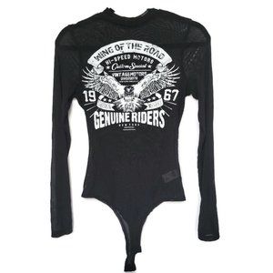 Black Mesh Bodysuit
